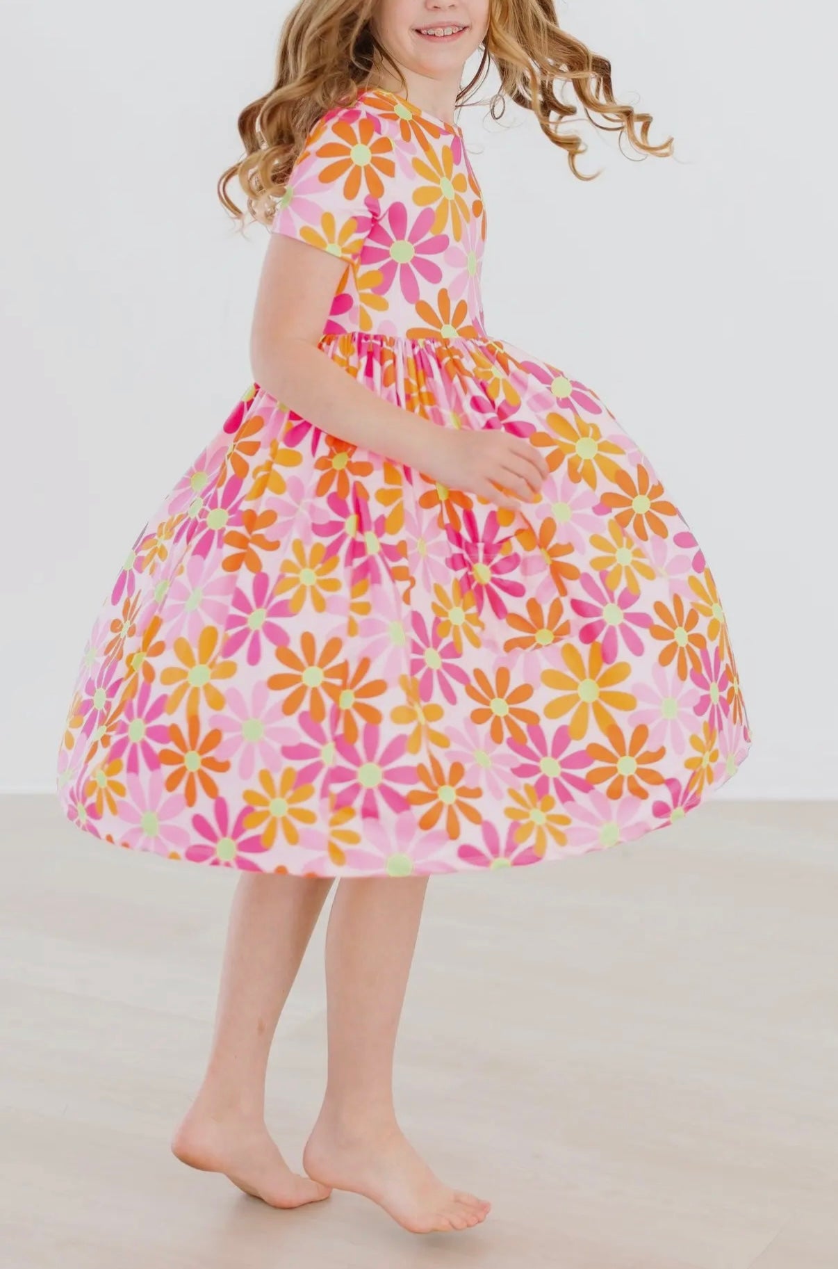 Retro Daisy Twirl Dress