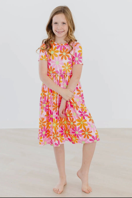 Retro Daisy Twirl Dress