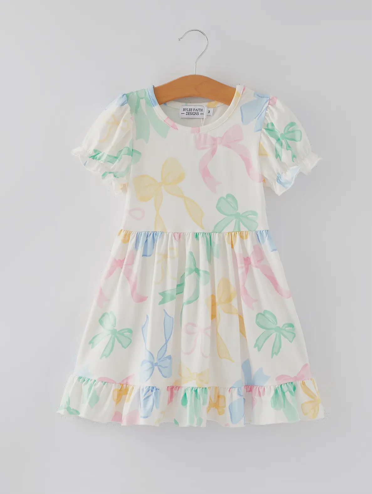 Colorful Bow Print Dress