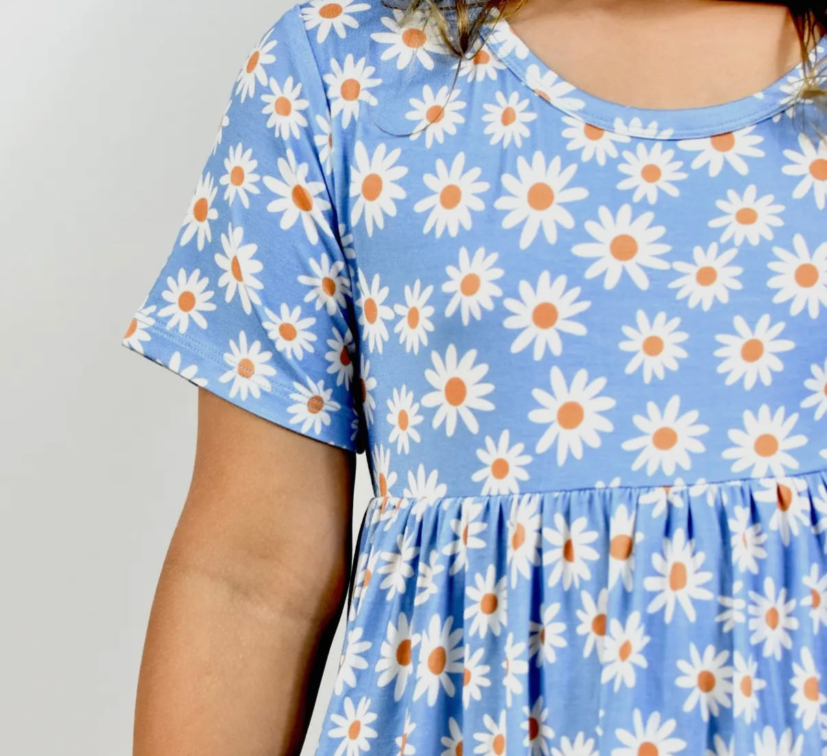 Blue Daisy Bamboo Pocket Dress