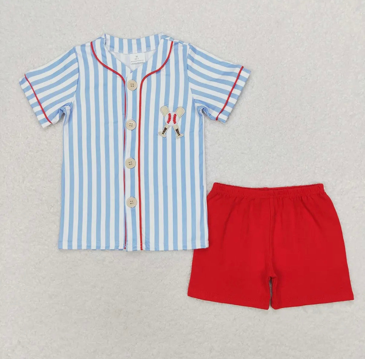 Baseball Embroidered Set