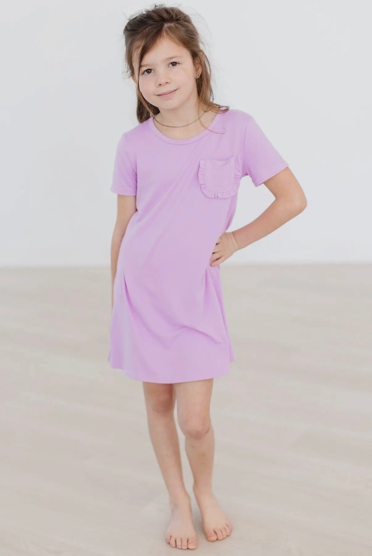 Bright Lilac T-Shirt Dress 2T