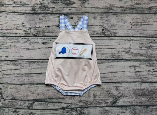 Baby Boy Baseball Strap Romper