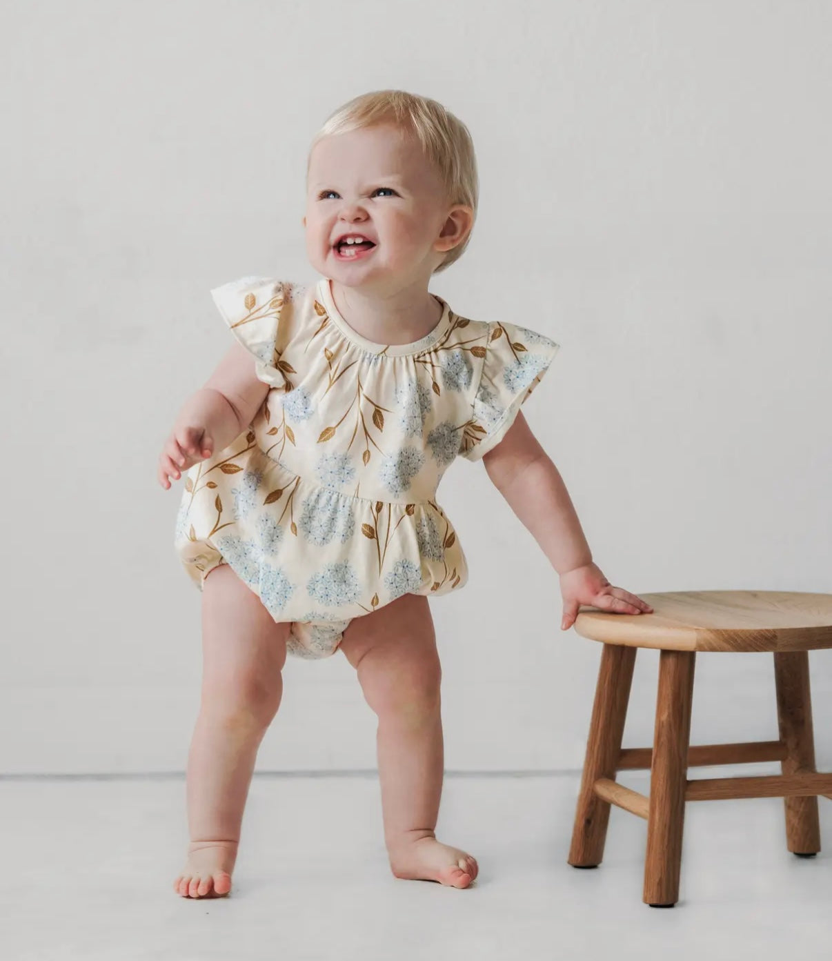 Hydrangea Flutter Sleeve Romper