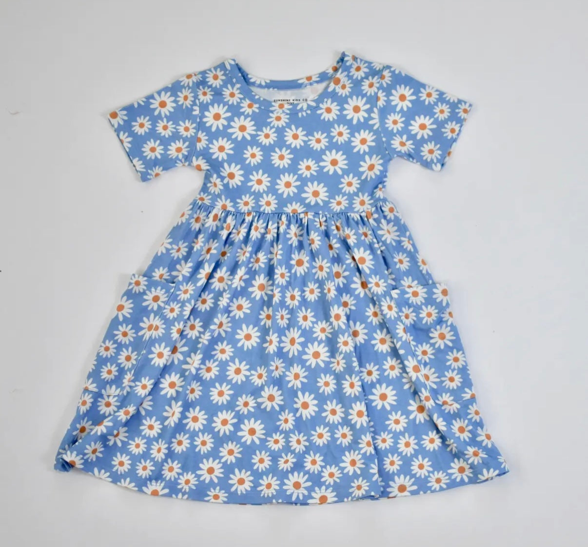 Blue Daisy Bamboo Pocket Dress