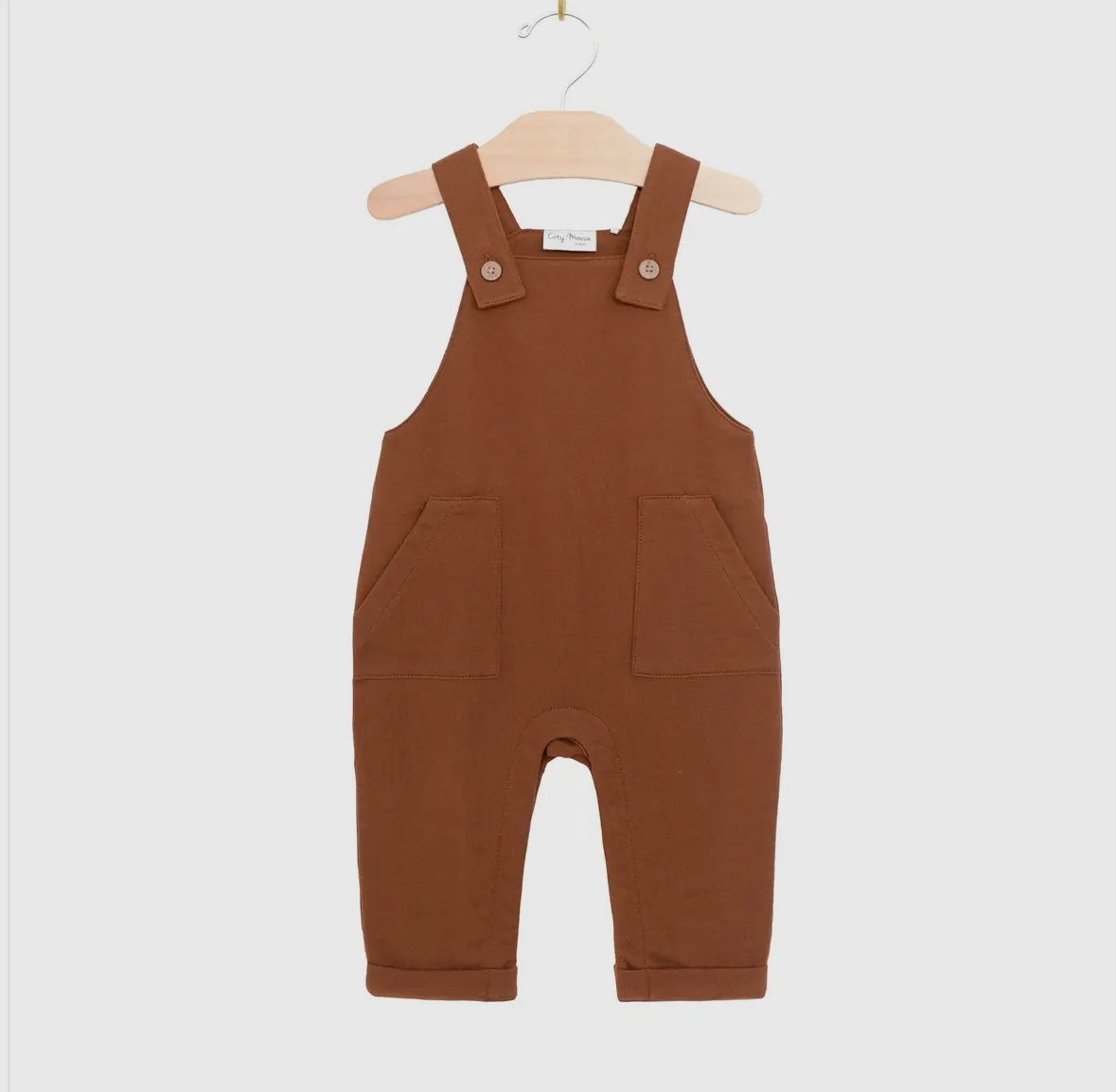 Pocket Overall- Rust (0/3M-24M)