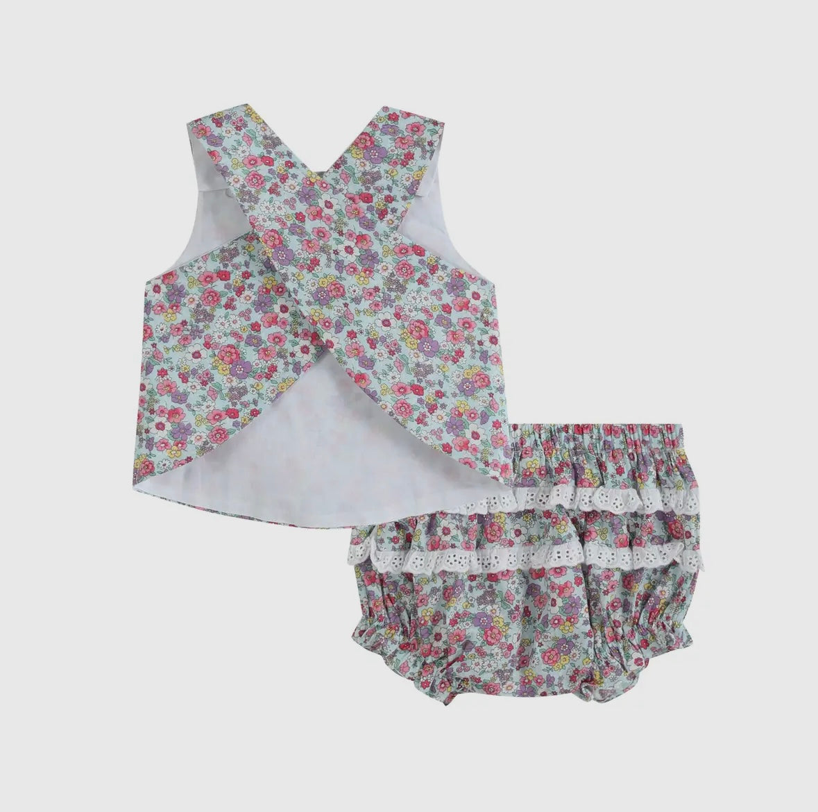 Floral Print Top and Bloomer Set (3M-2T)