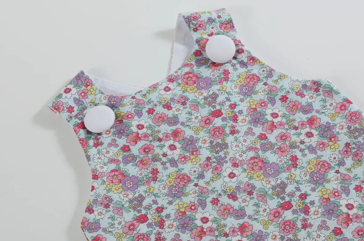Floral Print Top and Bloomer Set (3M-2T)
