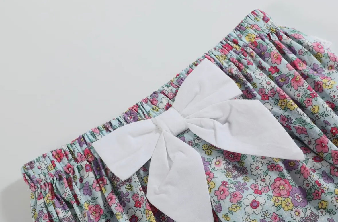 Floral Print Top and Bloomer Set (3M-2T)