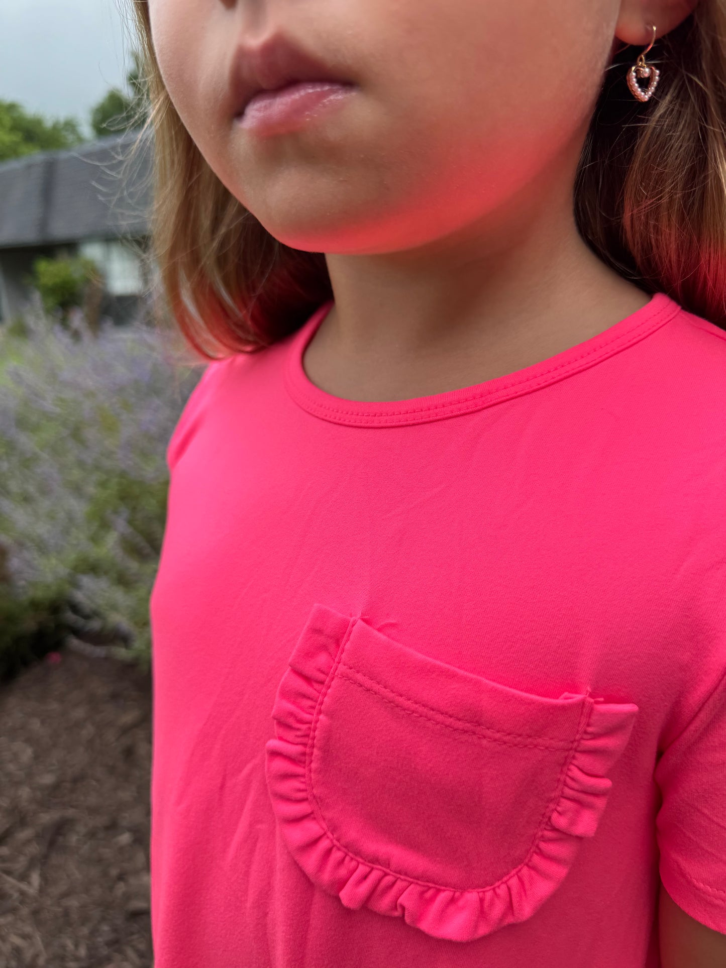 Neon Pink T-Shirt Dress