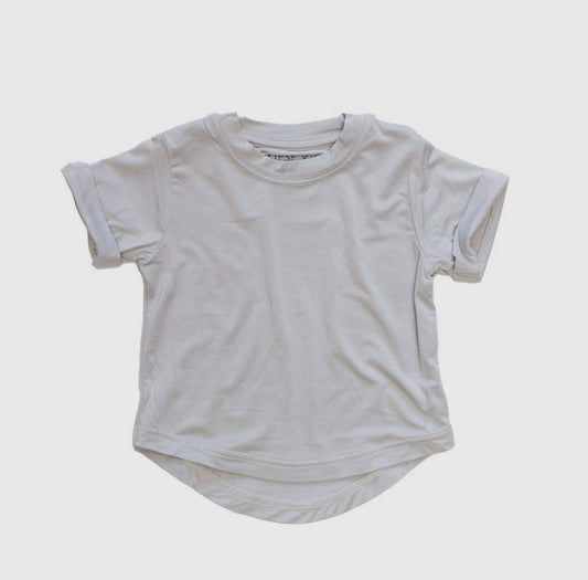 Basic Bamboo T Shirt- Stone (6M-8Y)