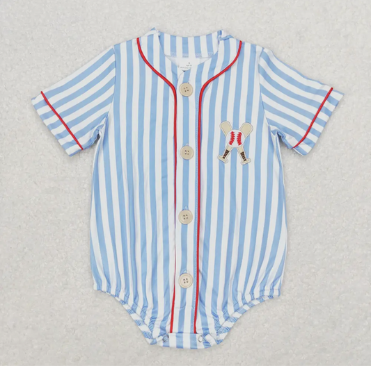 Baseball Embroidered Romper