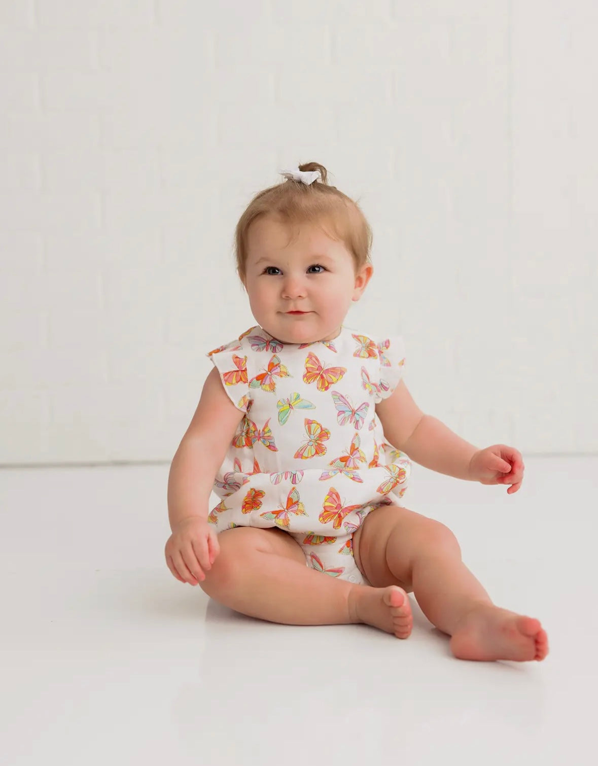 You Give Me Butterflies Organic Muslin Bubble Romper