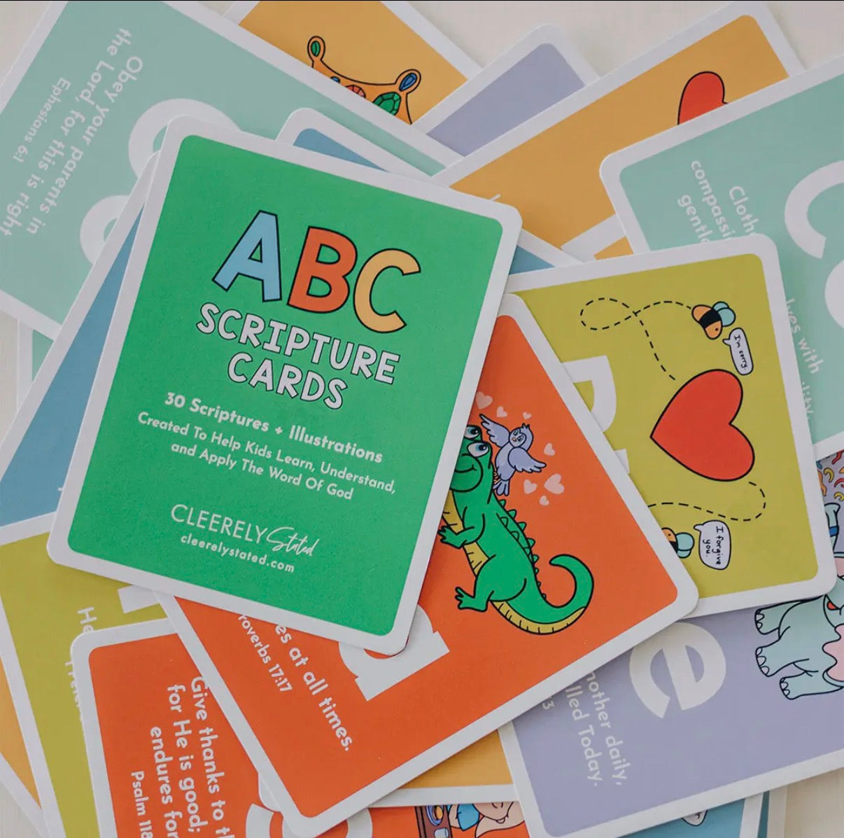 ABC Scripture Cards With Wooden Clipboard