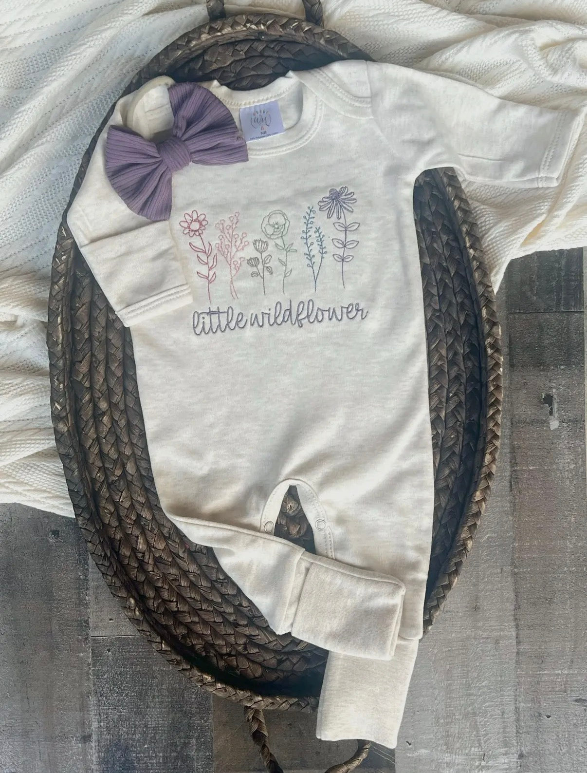 Little Wildflower Embroidered Romper