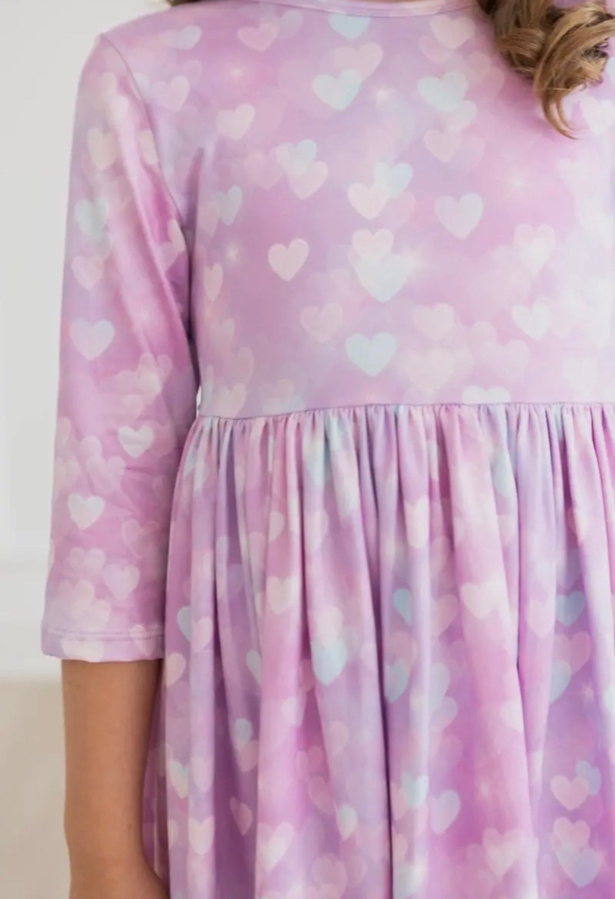 Love Story 3/4 Sleeve Twirl Dress