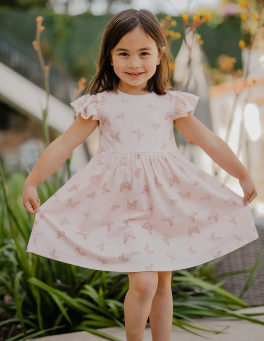 Butterfly Kisses Dress-Pink