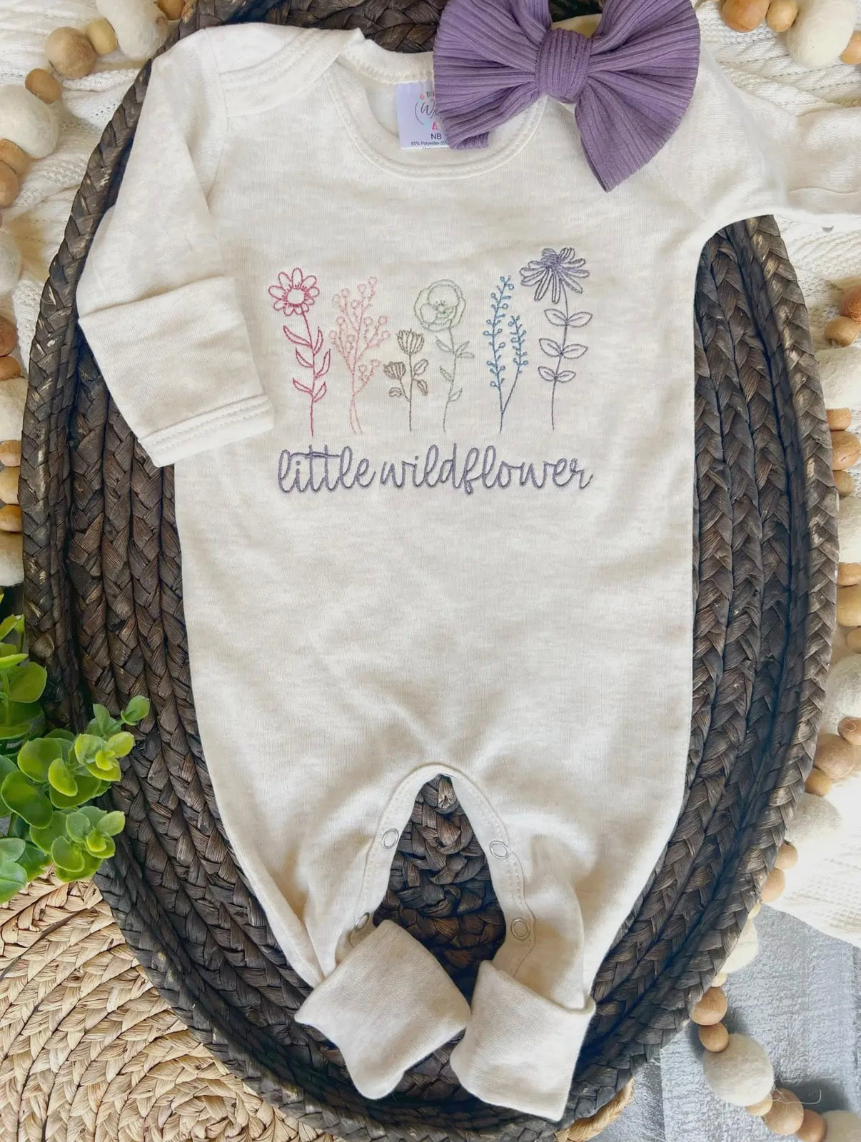 Little Wildflower Embroidered Romper