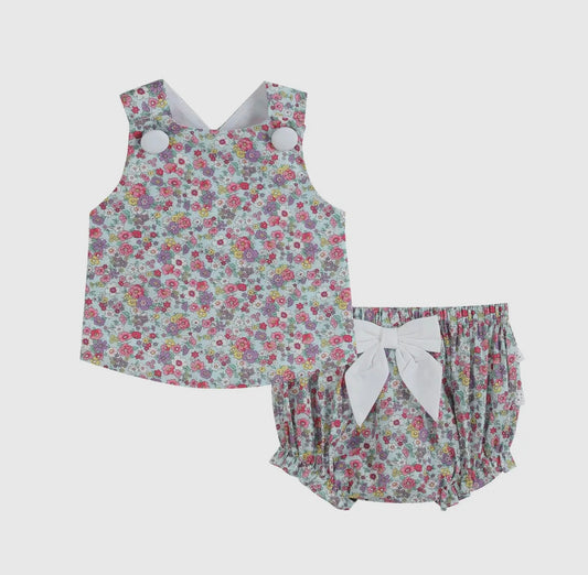 Floral Print Top and Bloomer Set (3M-2T)