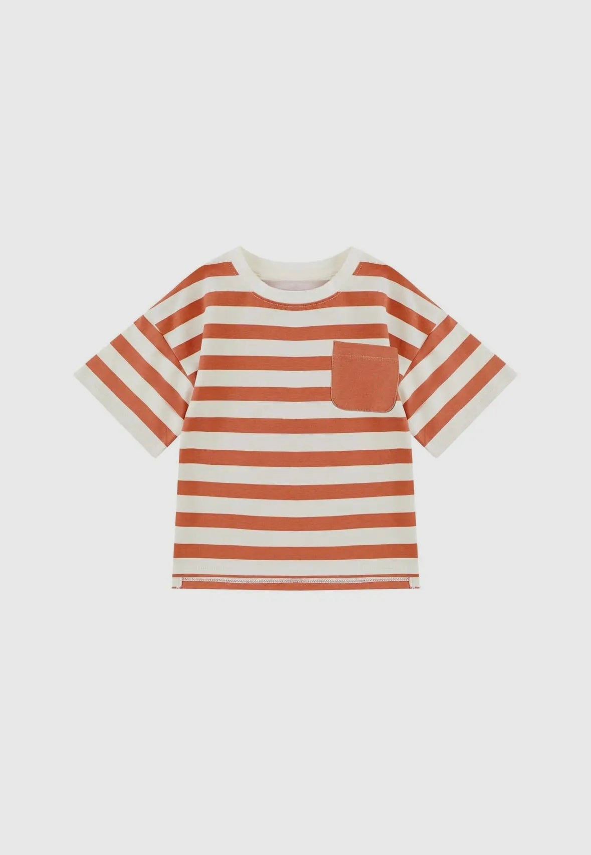 Organic Cotton T-Shirt Cream/Orange (12M-6Y)