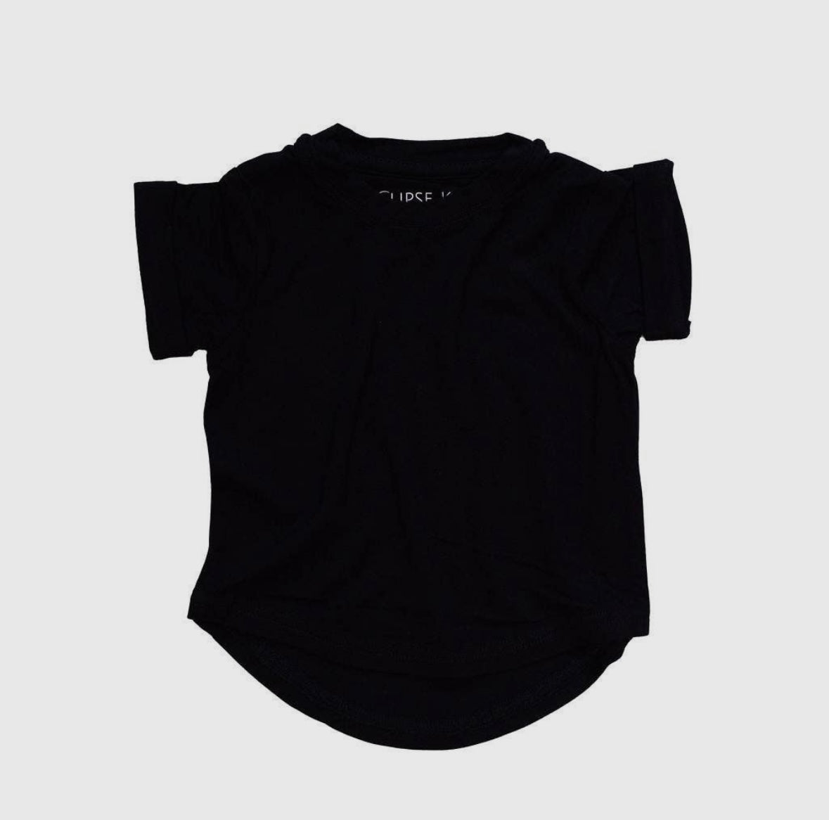 Basic Bamboo T Shirt- Black (12M-8Y)