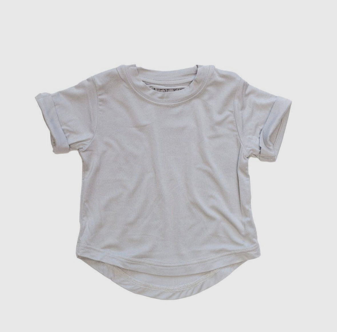 Basic Bamboo T Shirt- Stone (6M-8Y)