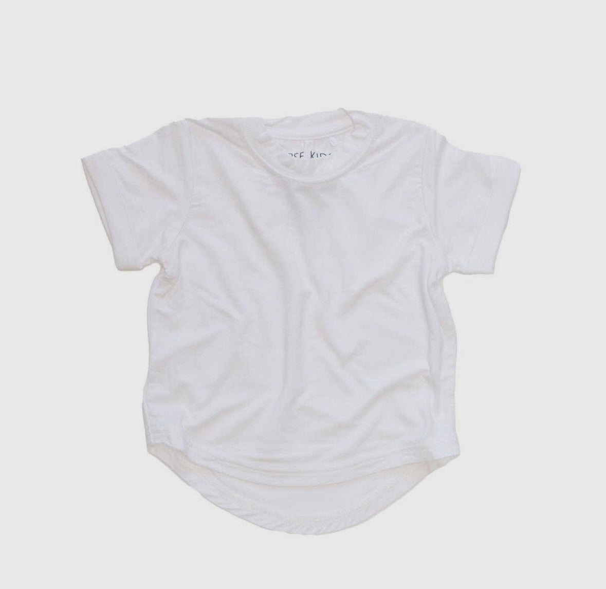 Basic Bamboo T Shirt- White (6M-8Y)