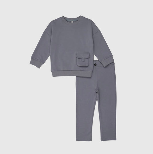 Cargo Sweatsuit - Blue (12M-5T)