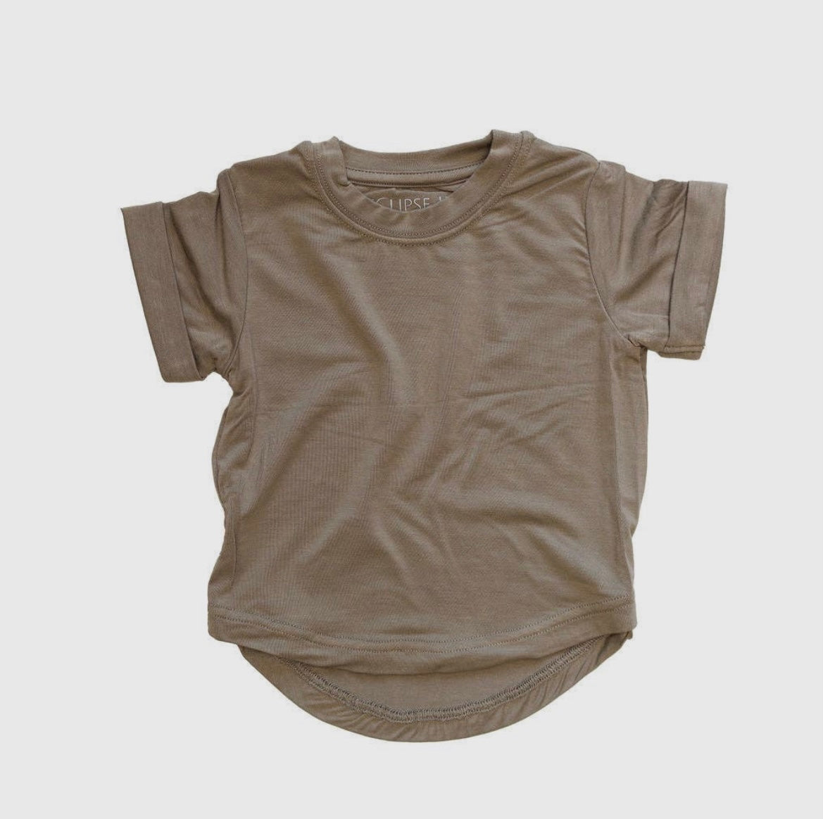 Basic Bamboo T Shirt- Fossil (12M-8Y)